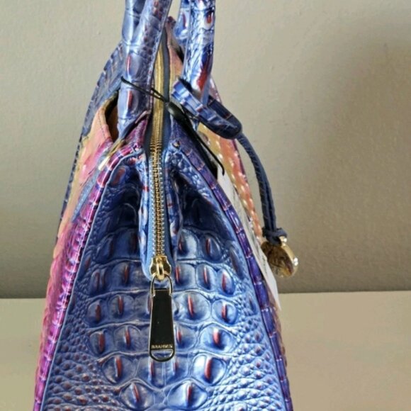 NWT Brahmin Small Caroline Satchel Magic Ombre Melbourne Leather Bag NWT - Picture 8 of 11